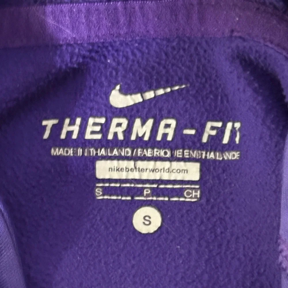 Nike Womens Therma-FIT Full Zip Hoodie Purple Fleece Jacket 683656-547 Small